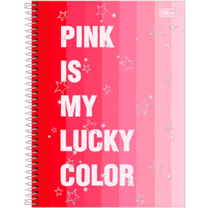Caderno Univers 1 matéria Tilibra Love Pink lucky color