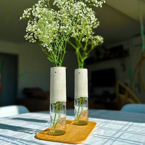 2 Vasos Decorativos De Vidro P/ Plantas E Flores Jardim Casa