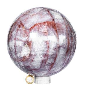 Bola Pedra Hematoide Vermelho Grande 22,5cm Natural Classe C