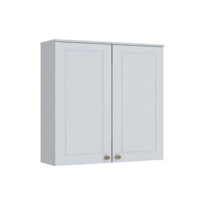 Armário Aéreo P/ Cozinha Americana C/ 2 Portas 80cm Branco - Henn