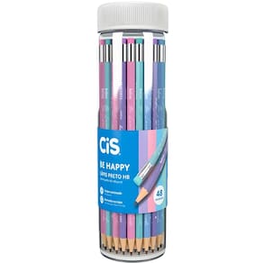 Lapis Preto Sextavado Cis Be Happy Pote C/48 Unidades Sertic