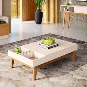Mesa de Centro Vitta Cor Off White  Cinamomo HB Móveis