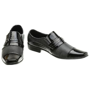 Sapato Social Masculino Verniz Calce Fácil Conforto Metal