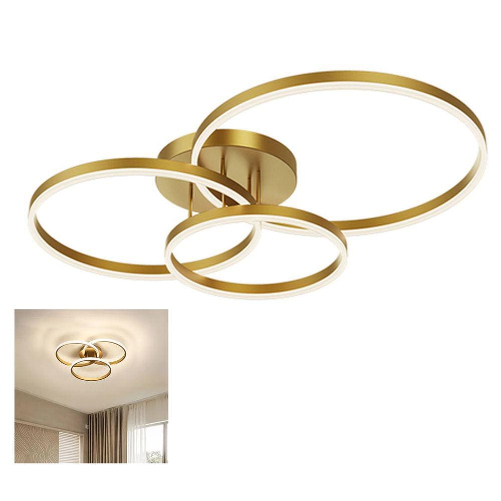 Luminaria 3 em 1 Lustre Perfil Led Infinito Arco Orbital Moderno Luxo Comercial Residencial Iluminaçao Ambiente Recepçao Sala Quarto Decoraçao
