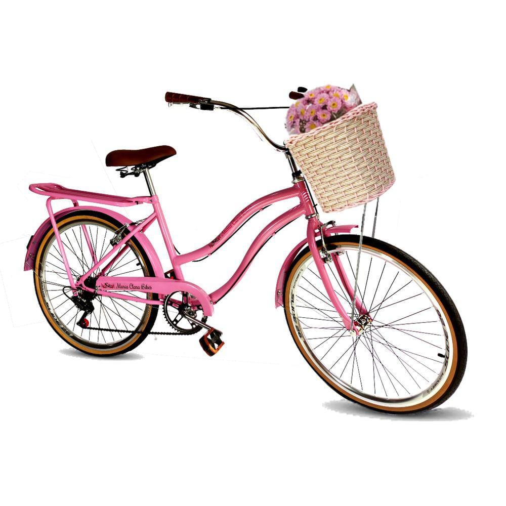 26 Rosa Bicicleta arthor aro 26 con cesta rosa | Casas Bahia