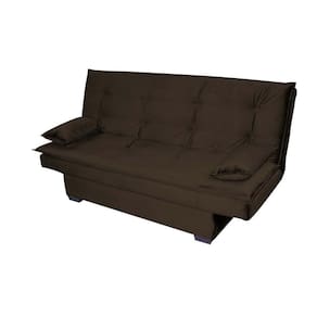 Sofá Cama Casal Reclinável Esmeralda - Veludo Marrom escuro