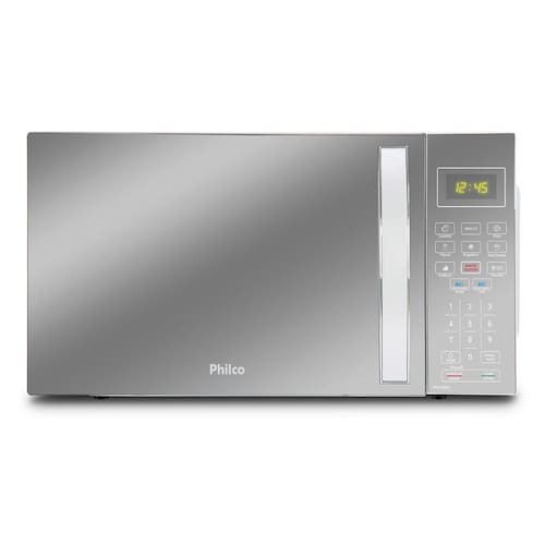 Micro-ondas Philco 28 Litros com Função Tira Odor com Porta Espelhada Branco PMO28EB - 220V