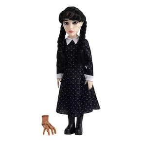 Boneca Wandinha Addams 44cm com Mãozinha - Baby Brink
