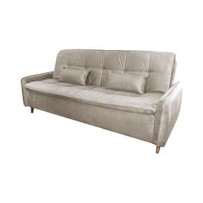 Sofá Cama Casal Reclinável Donna - Marrom claro light