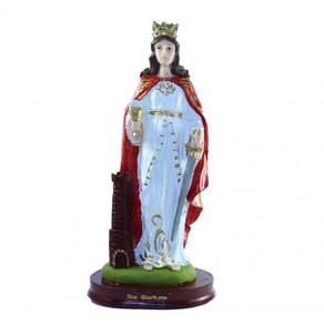 Imagem Santa Barbara Escultura Resina Estátua 28 cm