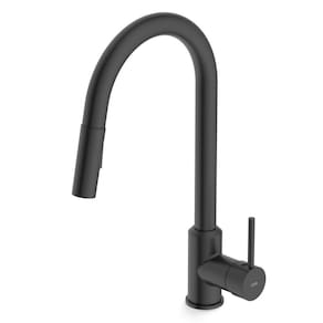 Monocomando de Mesa para Cozinha com Bica Extraível "U" Prática Celite Preto Matte