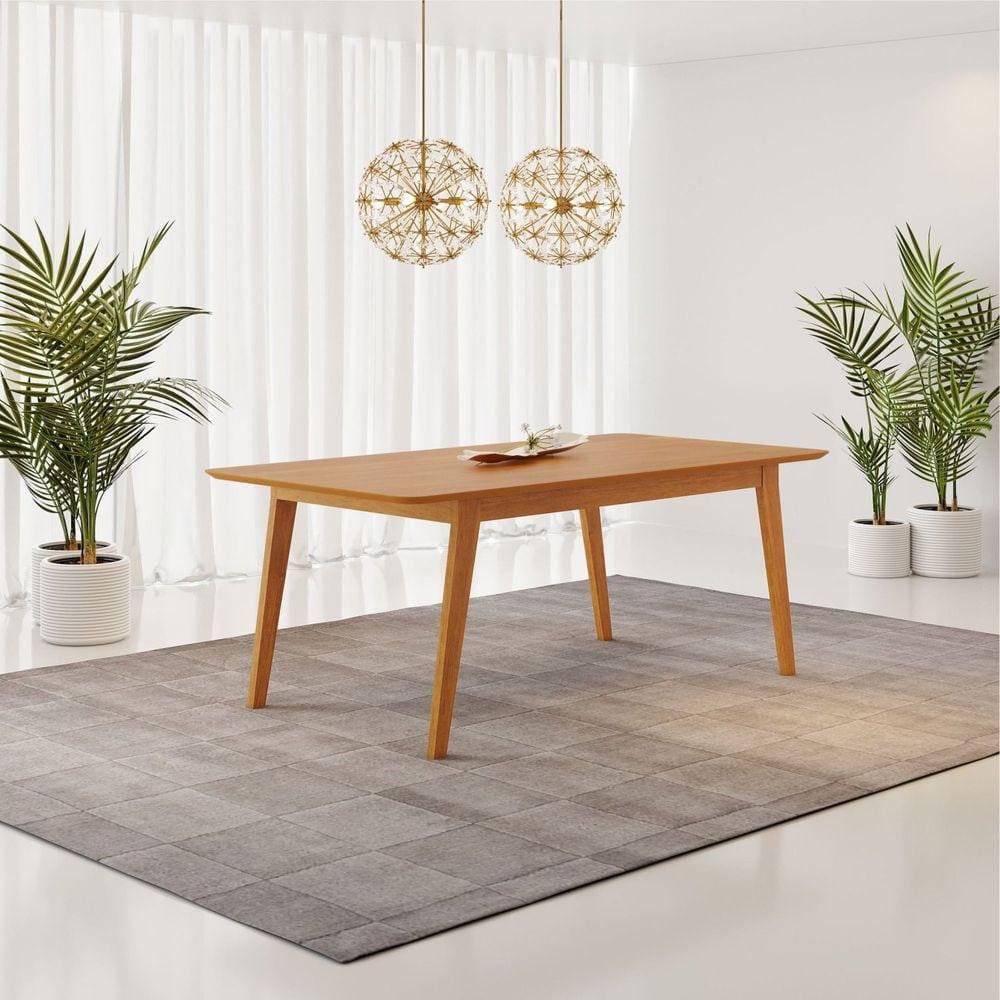 Conjunto Mesa de Jantar Eliza Jabuti com 06 Cadeiras 1.80 x 1.00 Retangular