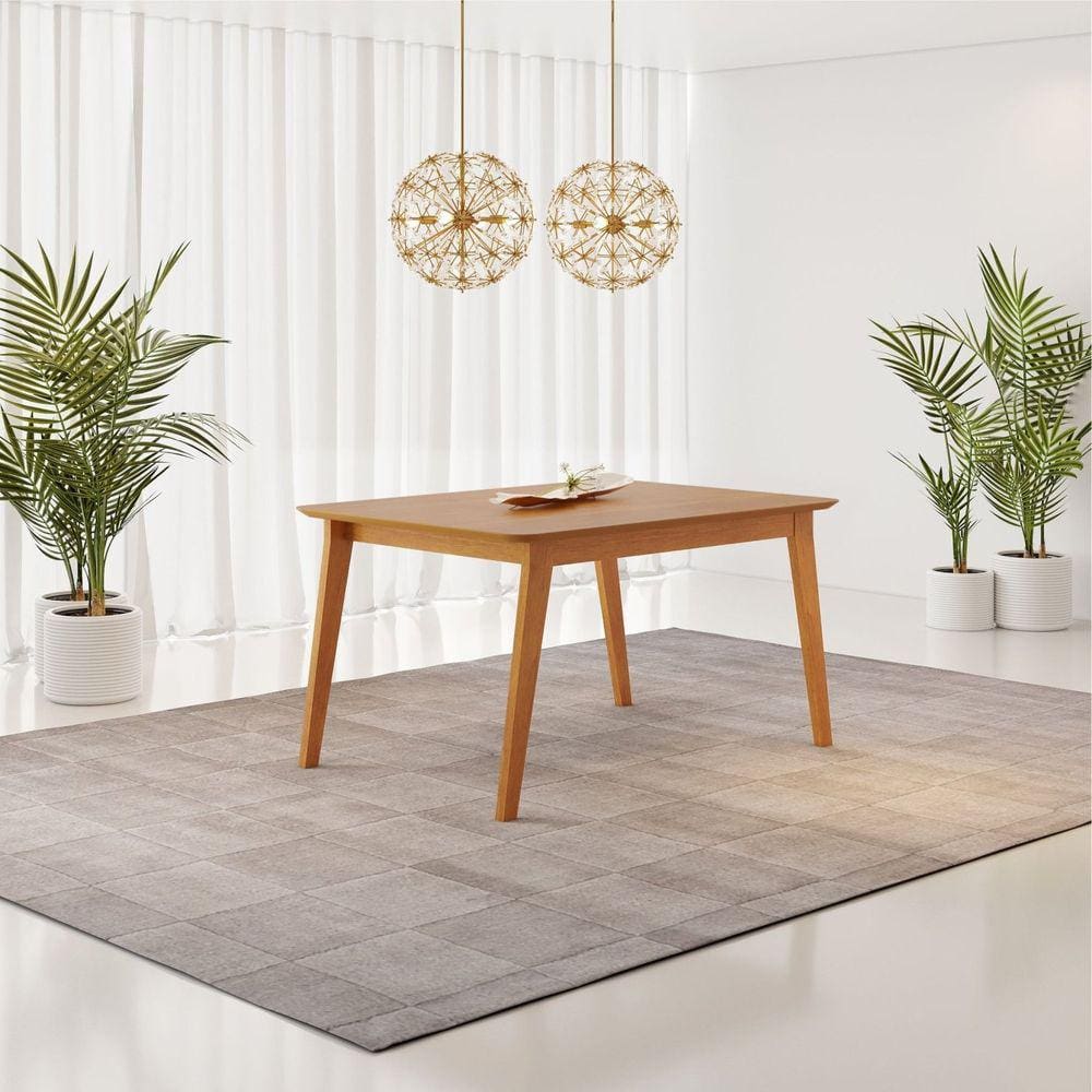 Mesa de Jantar Retangular 4 Lugares Elegance Cinamomo