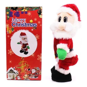 Papai Noel Dançarino Mexe Bumbum Musical Decoração 32Cm