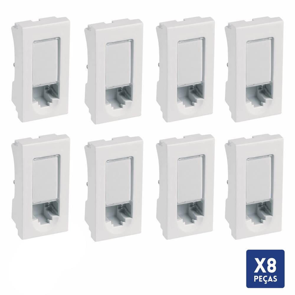 Kit 8 Módulo Tomada Rede Telefonia Rj11 615010 Pial Plus