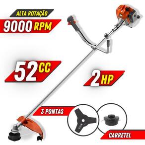 Roçadeira Profissional Tekna RL520ACN Aparadora de Grama Á Gasolina 2 Tempos 2HP 52cc e Com Carretel Nylon Para Todos os Tipos de Corte e Acabamento