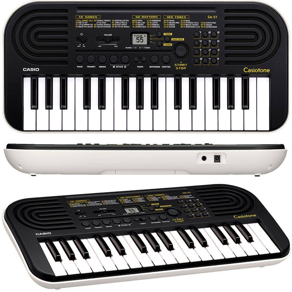 Mini teclado musical infantil casio sa 76 44 teclas portatil