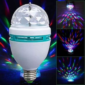 Lâmpada De Led Globo Giratório Colorido Festa Balada P