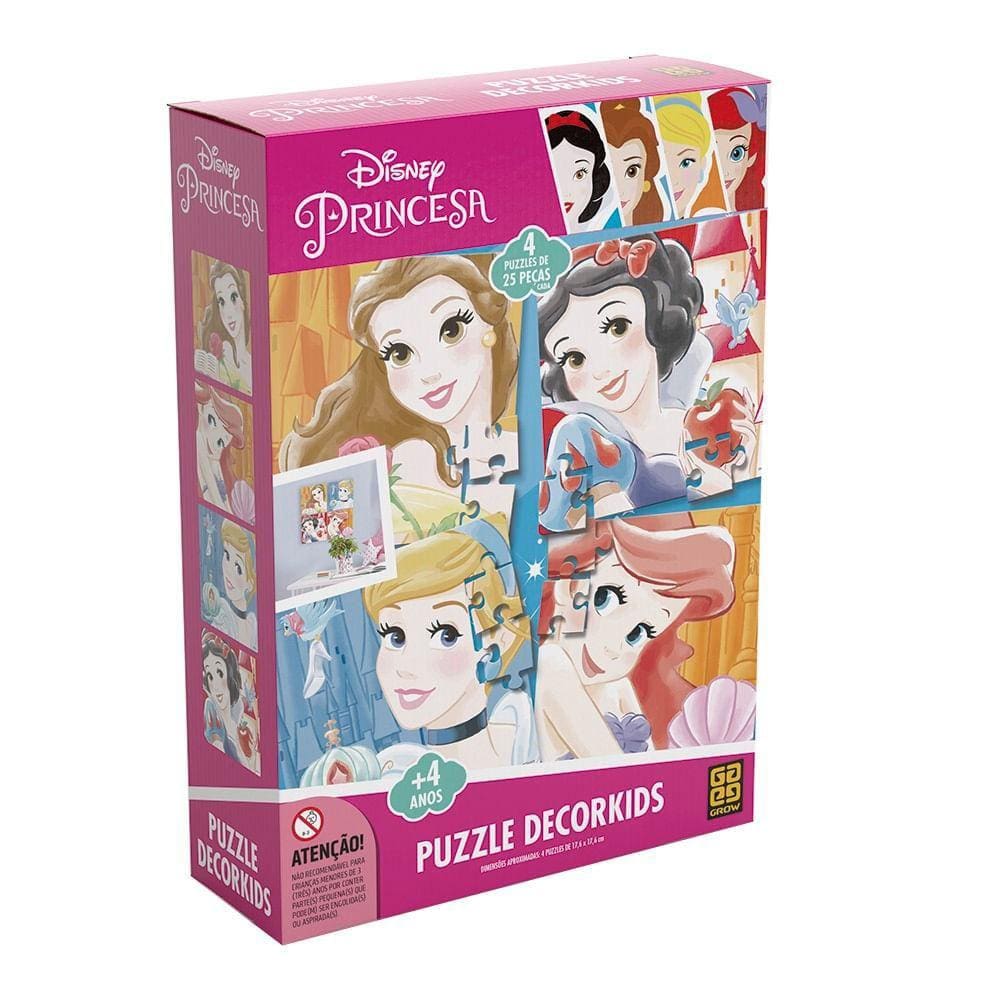 Quebra-Cabeça - Disney - 350 Peças - Princesas - Grow