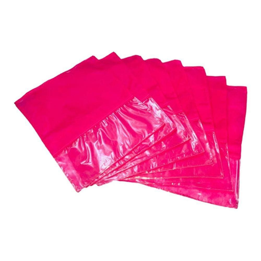 Sacos Para Sapatos Tnt C/ Zíper Kit Com 15 33cmx40cm Visor G - P - Pink