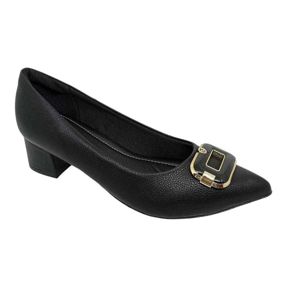 Sapato Bico Fino Piccadilly 739049 Feminino - Preto