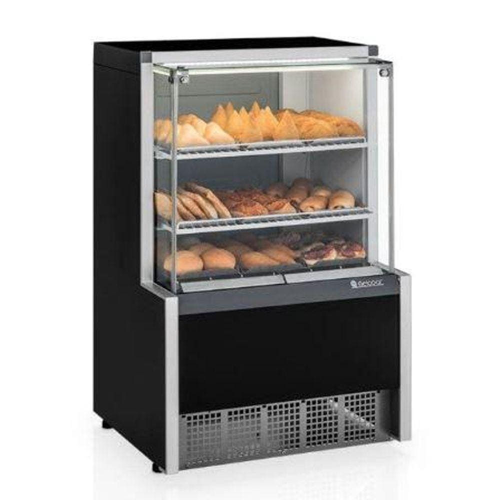 Vitrine Estufa com Bandeja Linha Aurora 0,74m MEQA-075R/PR/220V - Gelopar