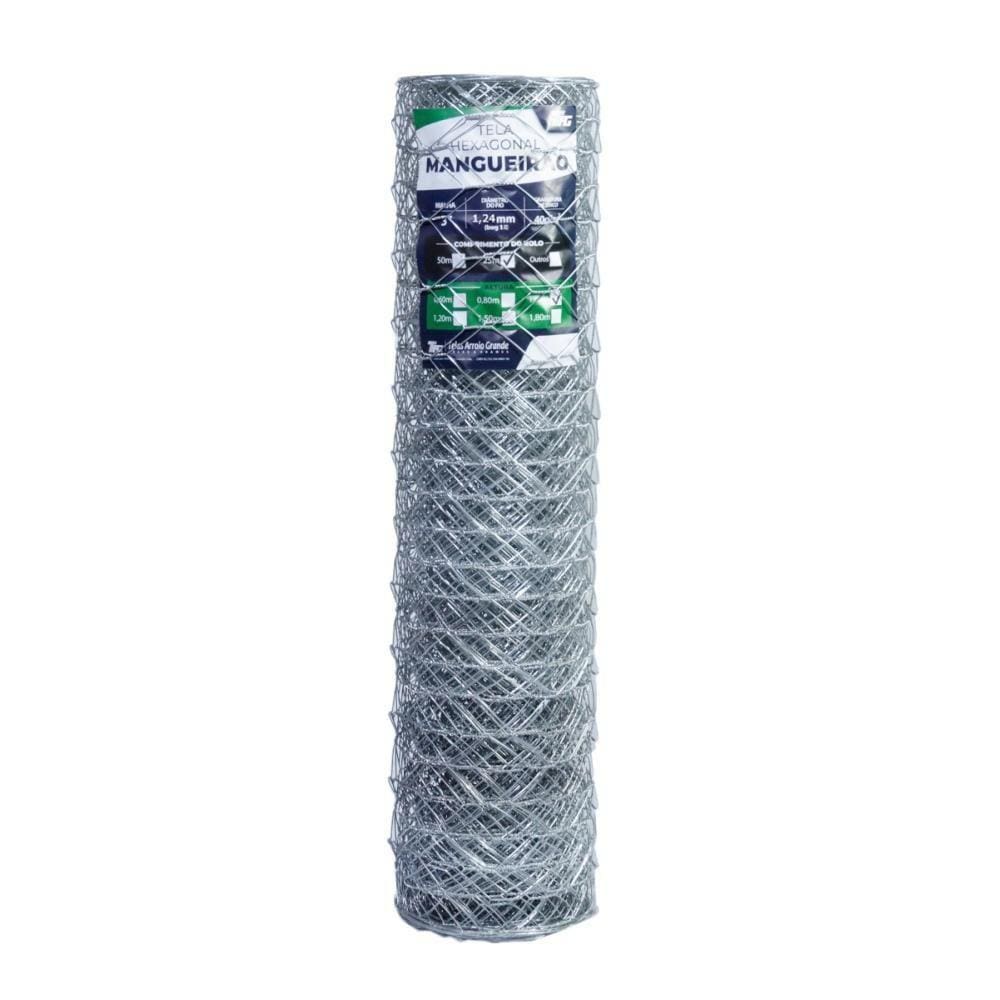 TELA CERCA MANGUEIRÃO MALHA 3" FIO BWG 18(1,24mm) RL 25X1,2m
