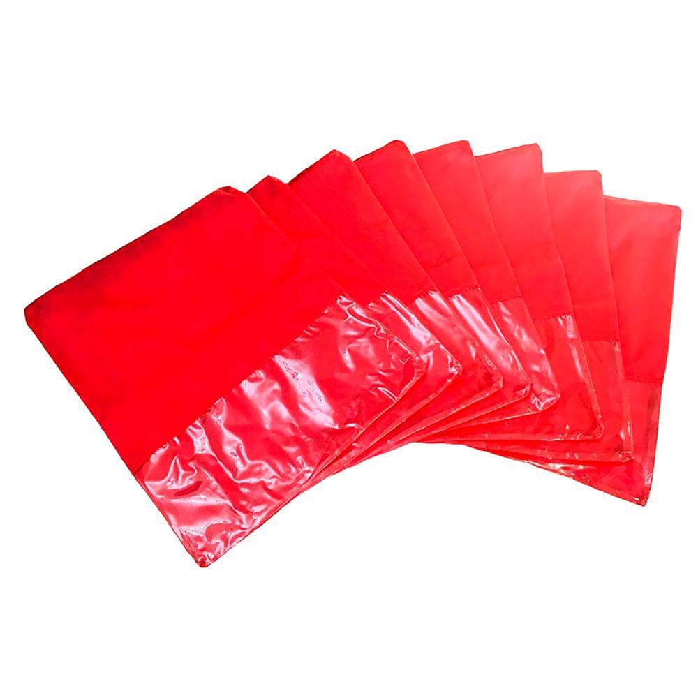 Sacos Para Sapatos Tnt C/ Zíper Kit Com 20 33cmx40cm Visor G - M - Vermelho