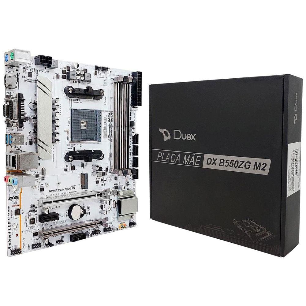 Placa Mãe Duex Dx B550Zg M2, Amd Am4, Ddr4, Micro Atx