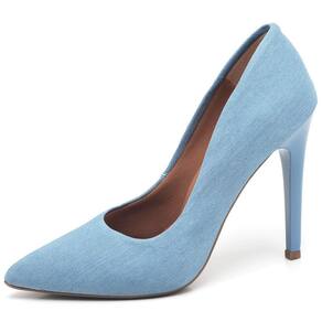 Scarpin Ellas Online Salto Alto Jeans Delave