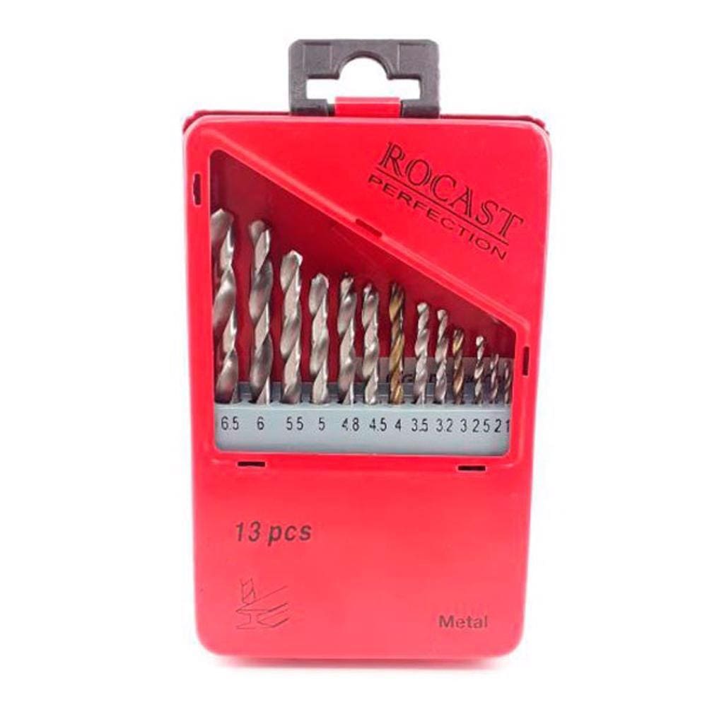Jogo de Brocas HSS em Aço Rápido 1,5 a 6,5MM 13 Peças - Rocast 5,0159