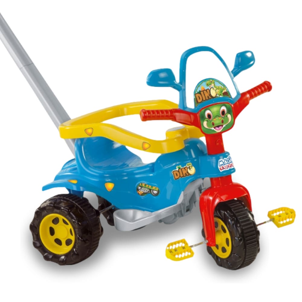 Triciclo carrinho infantil patrulha canina motoca tico tico com empurrador  multibrink