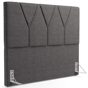Cabeceira Cama Box Solteiro 100cm Aura Linho W01 Cinza Escuro - Mpozenato