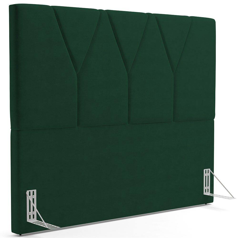 Cabeceira Cama Box Solteiro 100cm Aura Suede W01 Verde - Mpozenato