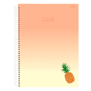 Caderno Colegial 1 Matéria 80 Fls São Domingos Clean Abacaxi