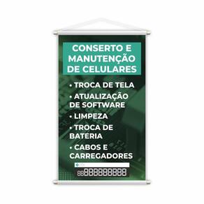 Banner Conserto Manutenção De Celulares Número Pix 60X40Cm