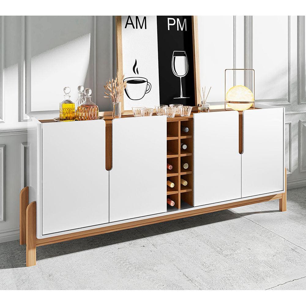 Buffet 04 Portas Lizz 190 cm Branco Cedro Casa D
