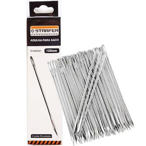 Kit 100 Agulha para Costurar Saco Sacaria 125mm - Starfer