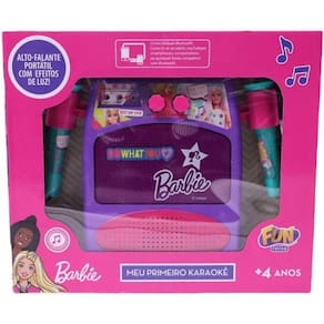 Conjunto Musical Barbie Meu Primeiro Karaokê FUN