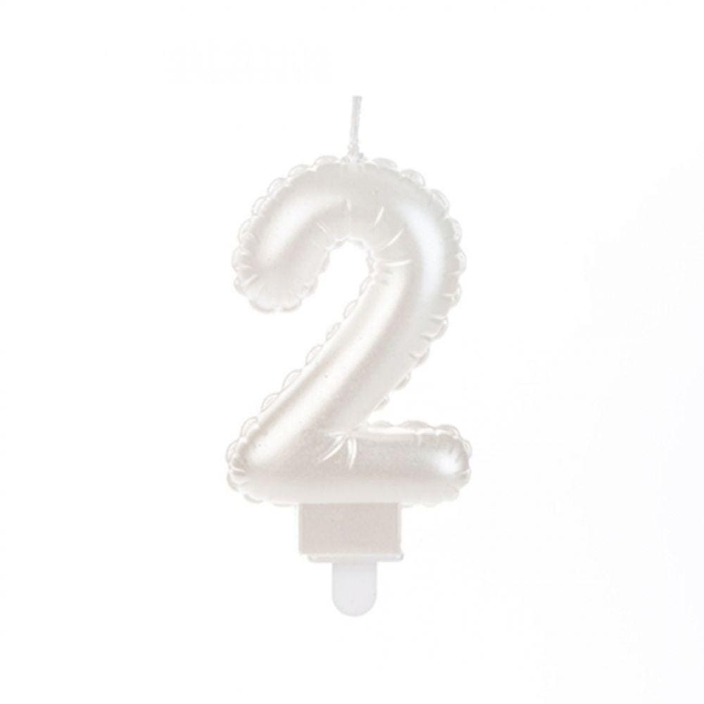 Vela Balão Branca Número 2 Silverfestas