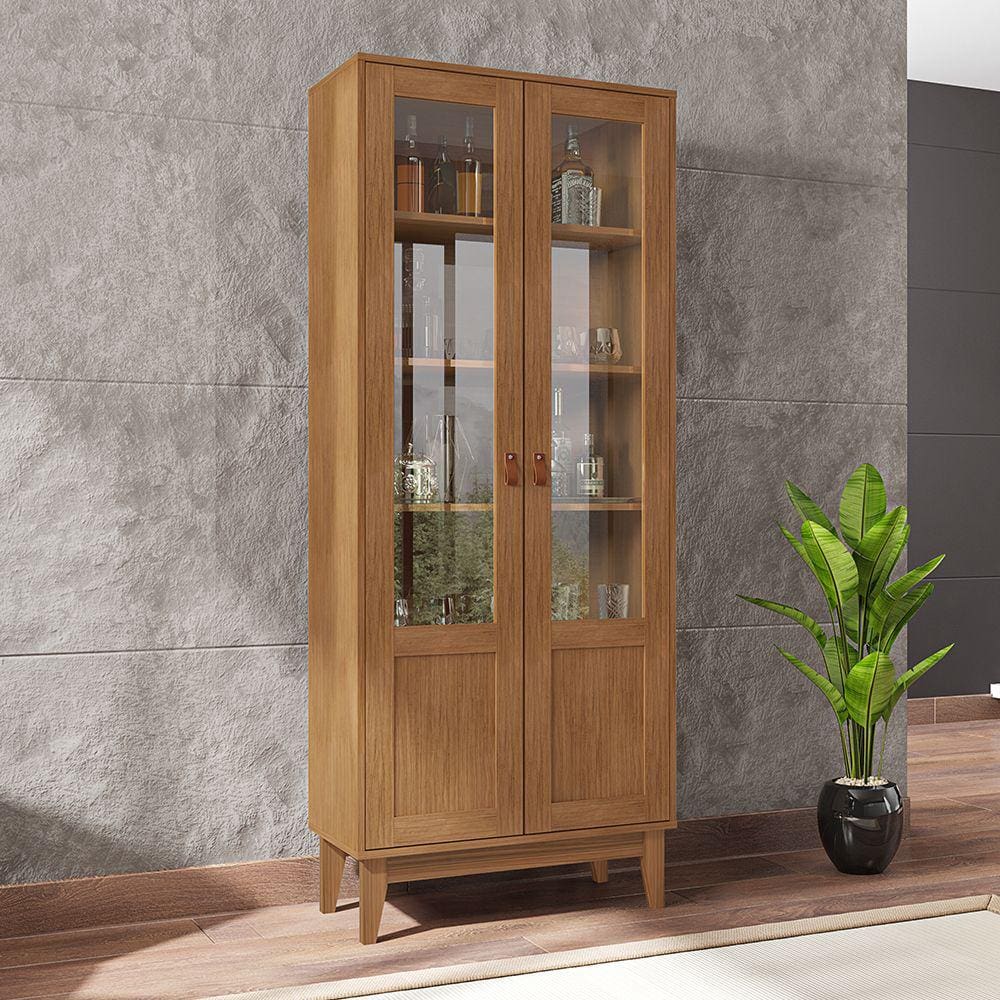 Cristaleira 02 Portas Lyra Cedro Casa D