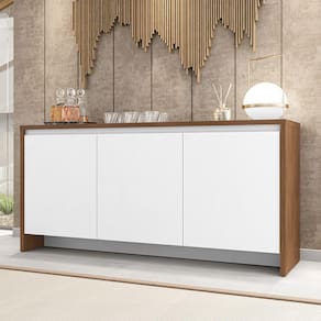 Buffet 03 Portas 01 Gaveta Madrid Cedro Branco Casa D
