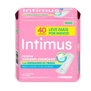Protetor Diário Intimus Cuidado Avançado com Indicador de Troca 40 Unidades Leve Mais Por Menos
