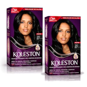 Kit com 2 unidades Tintura Koleston Preto 20