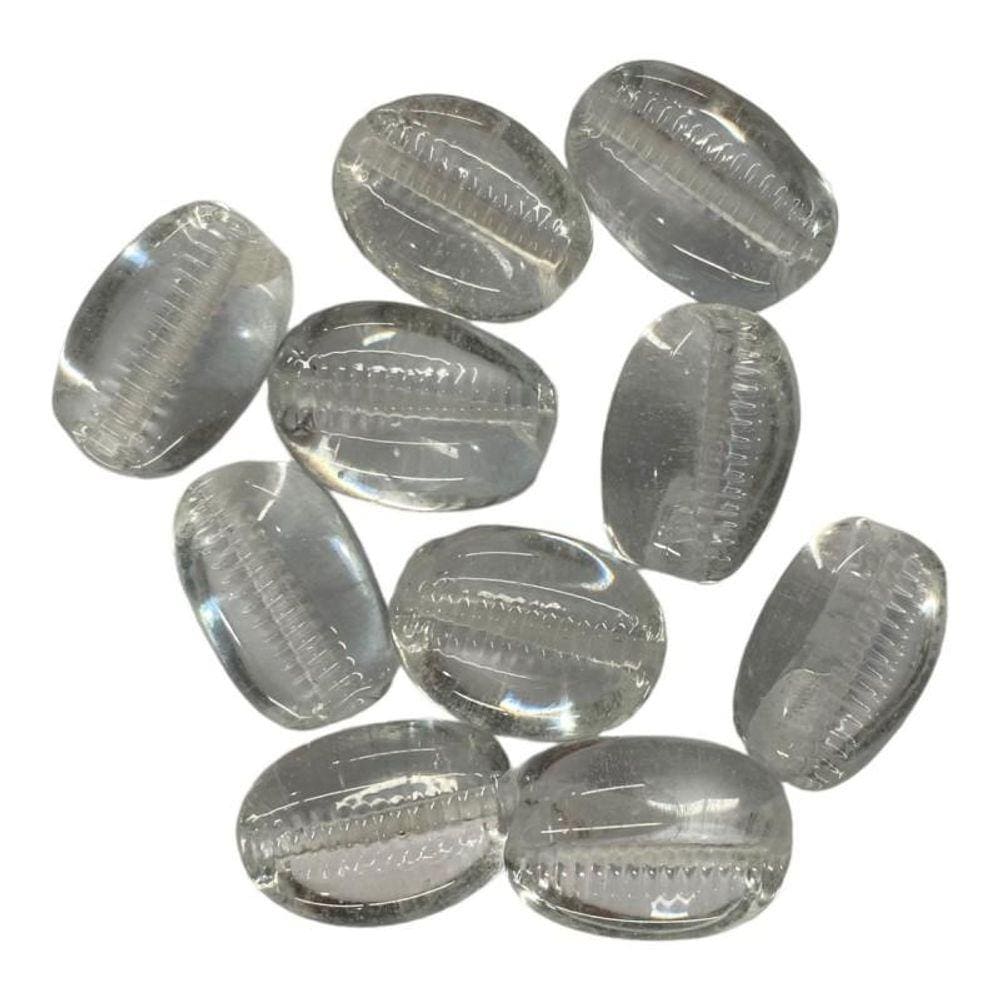 Kit Com 10 Firmas De Búzios 22 Mm Transparente Murano Guias