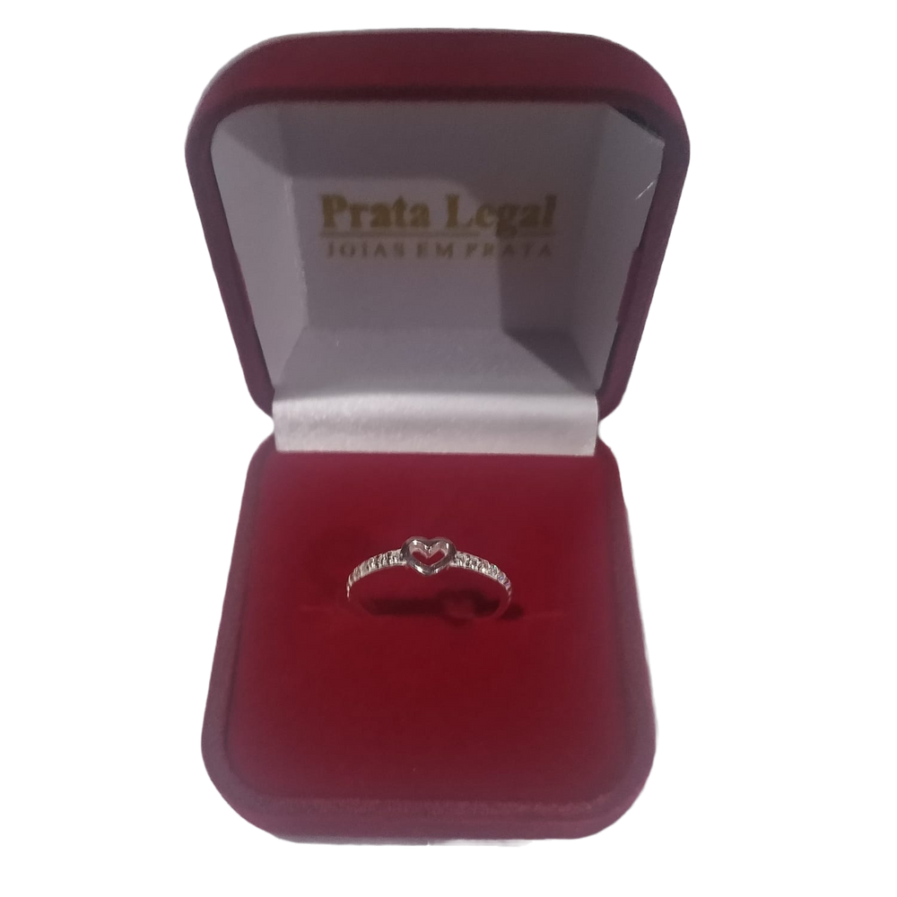 Anel Mini Coração de Prata 925 - 20