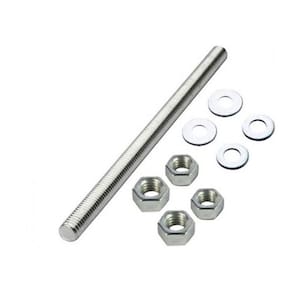 Barra Roscada De 1/2X1,00Mt Kit 02 Barra + 8 Porc + 8 Arrue
