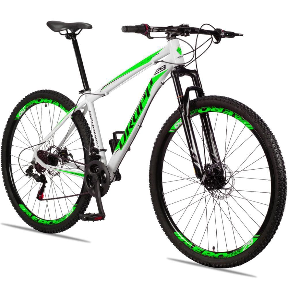 Bicicleta Dropp Aluminum T21 Aro 29 Susp. Dianteira 21 Marchas - Branco/verde