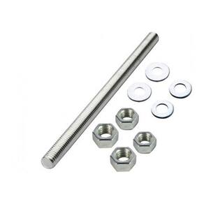 Barra Roscada De 3/8 X1,00Mt Kit 4 Barra + 16 Porc + 16 Arrue