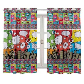 Cortina Infantil 2,00X1,50 Para Meninos E Meninas Quadrinhos